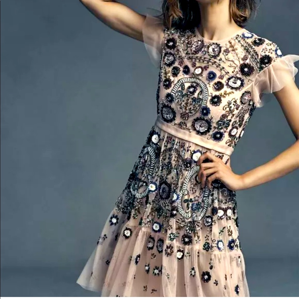 Needle and Thread embellished tulle dress